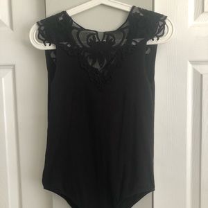 Black lace bodysuit